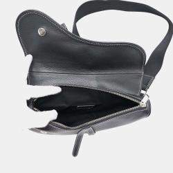 Dior Black Leather Saddle Bag