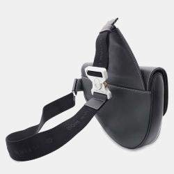 Dior Black Leather Saddle Bag