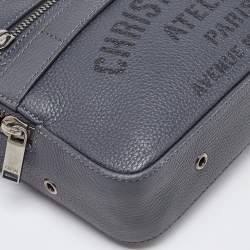 Dior Dark Grey Leather Atelier Safari Messenger Bag