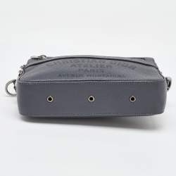 Dior Dark Grey Leather Atelier Safari Messenger Bag
