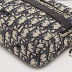 Dior Black/Beige Oblique Canvas and Leather Safari Messenger Bag