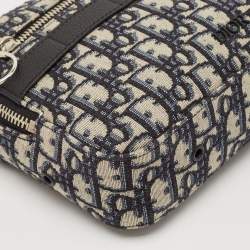 Dior Black/Beige Oblique Canvas and Leather Safari Messenger Bag