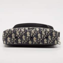 Dior Black/Beige Oblique Canvas and Leather Safari Messenger Bag
