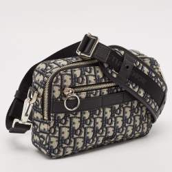 Dior Black/Beige Oblique Canvas and Leather Safari Messenger Bag