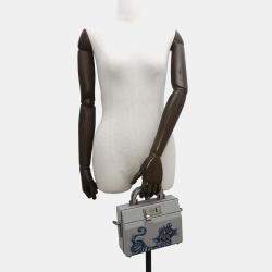 Christian Dior Printed Leather Kenny Scharf Year of the Tiger Top Handle Clasp Lock Bag 