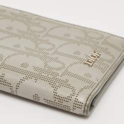 Dior Grey Oblique Galaxy Leather Bifold Card Holder