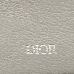 Dior Grey Oblique Galaxy Leather Bifold Card Holder