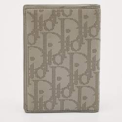 Dior Grey Oblique Galaxy Leather Bifold Card Holder