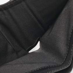 Dior Black Logo Embossed Leather Bifold Wallet