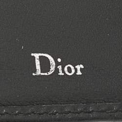 Dior Black Logo Embossed Leather Bifold Wallet
