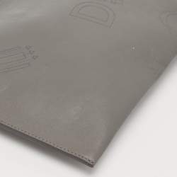 Dior Homme Grey Leather Zip Pouch Clutch
