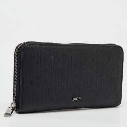Dior Black Gravity Leather Long Zipped Wallet