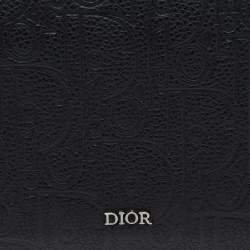 Dior Black Gravity Leather Long Zipped Wallet