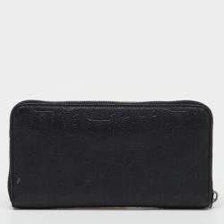 Dior Black Gravity Leather Long Zipped Wallet