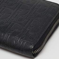 Dior Black Gravity Leather Long Zipped Wallet