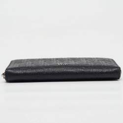 Dior Black Gravity Leather Long Zipped Wallet