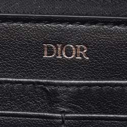 Dior Black Gravity Leather Long Zipped Wallet