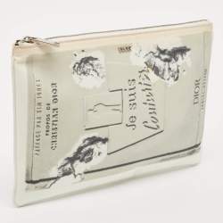Dior x Daniel Arsham White Printed Nylon Pouch