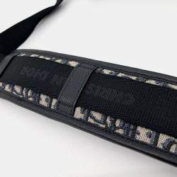 Dior Navy Blue Fabric Oblique Explorer Messenger Bag