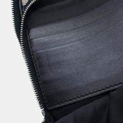 Dior Navy Canvas Leather Oblique Shoulder Bag