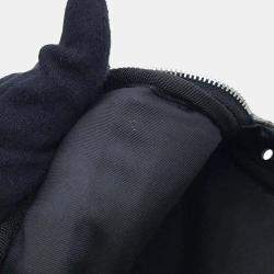 Dior Navy Canvas Leather Oblique Shoulder Bag