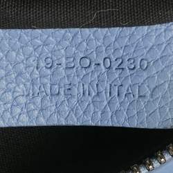 Dior x Shawn Light Blue Leather Saddle Bag