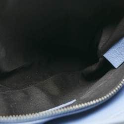 Dior x Shawn Light Blue Leather Saddle Bag