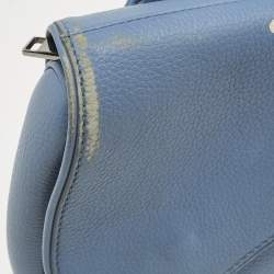 Dior x Shawn Light Blue Leather Saddle Bag