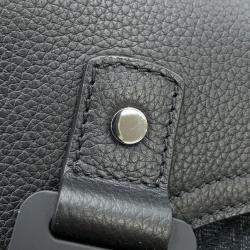 Dior Black Jacquard Grained Calfleather Small Oblique Saddle Flap Messenger Bag 