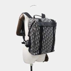 Dior Safari Backpack Oblique Black/Navy Canvas