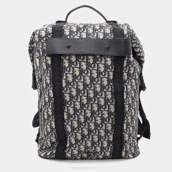 Dior Safari Backpack Oblique Black/Navy Canvas