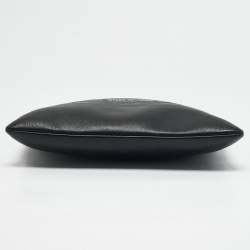 Dior Black Leather Medium Dior Stripe Pouch