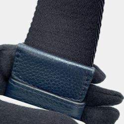 Dior Navy Leather Stussy Collaboration Shoulder Bag