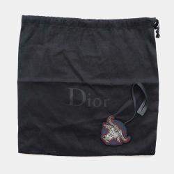 Dior Navy Leather Stussy Collaboration Shoulder Bag