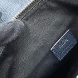 Dior Navy Leather Stussy Collaboration Shoulder Bag