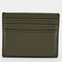 Dior Olive Green Leather CD Icon Card Holder