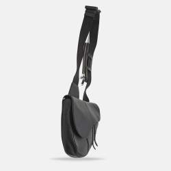 Dior Black Leather Maxi Saddle Bag