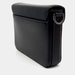 Pre Owned Dior Black Leather Homme Crossbody Bag