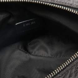 Pre Owned Dior Black Oblique Nylon Saddle Crossbody Bag