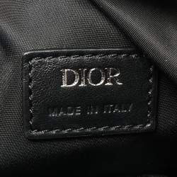 Pre Owned Dior Black Oblique Nylon Saddle Crossbody Bag
