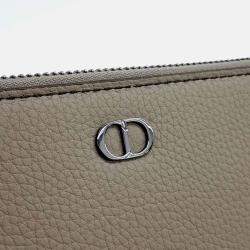 Pre Owned Dior Beige Grey Leather Dior Homme clutch