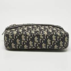 Pre Owned Dior Navy Blue Oblique Canvas Safari Bag