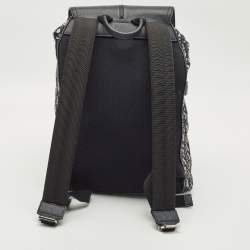 Pre Owned Dior Navy Blue Oblique Nylon Motion Backpack