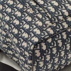 Pre Owned Dior Navy Blue Oblique Nylon Motion Backpack