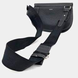 Pre Owned Dior Homme Saddle Black Leather Pouch Bag