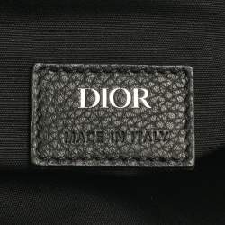 Pre Owned Dior Black Oblique Canvas Saddle Bag