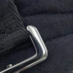 Pre Owned Christian Dior Scarab Oblique Beige Black Canvas Leather Crossbody Bag