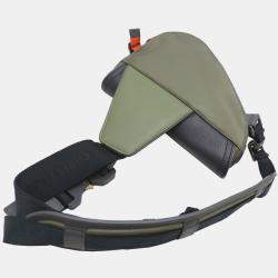 Pre Owned Dior Sacai Saddle Bag  Leather Body Khaki (Green X Navy)