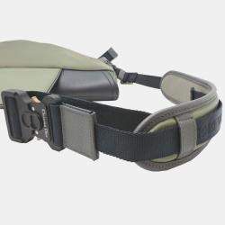 Pre Owned Dior Sacai Saddle Bag  Leather Body Khaki (Green X Navy)