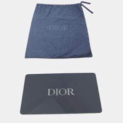 Pre Owned Dior Sacai Saddle Bag  Leather Body Khaki (Green X Navy)